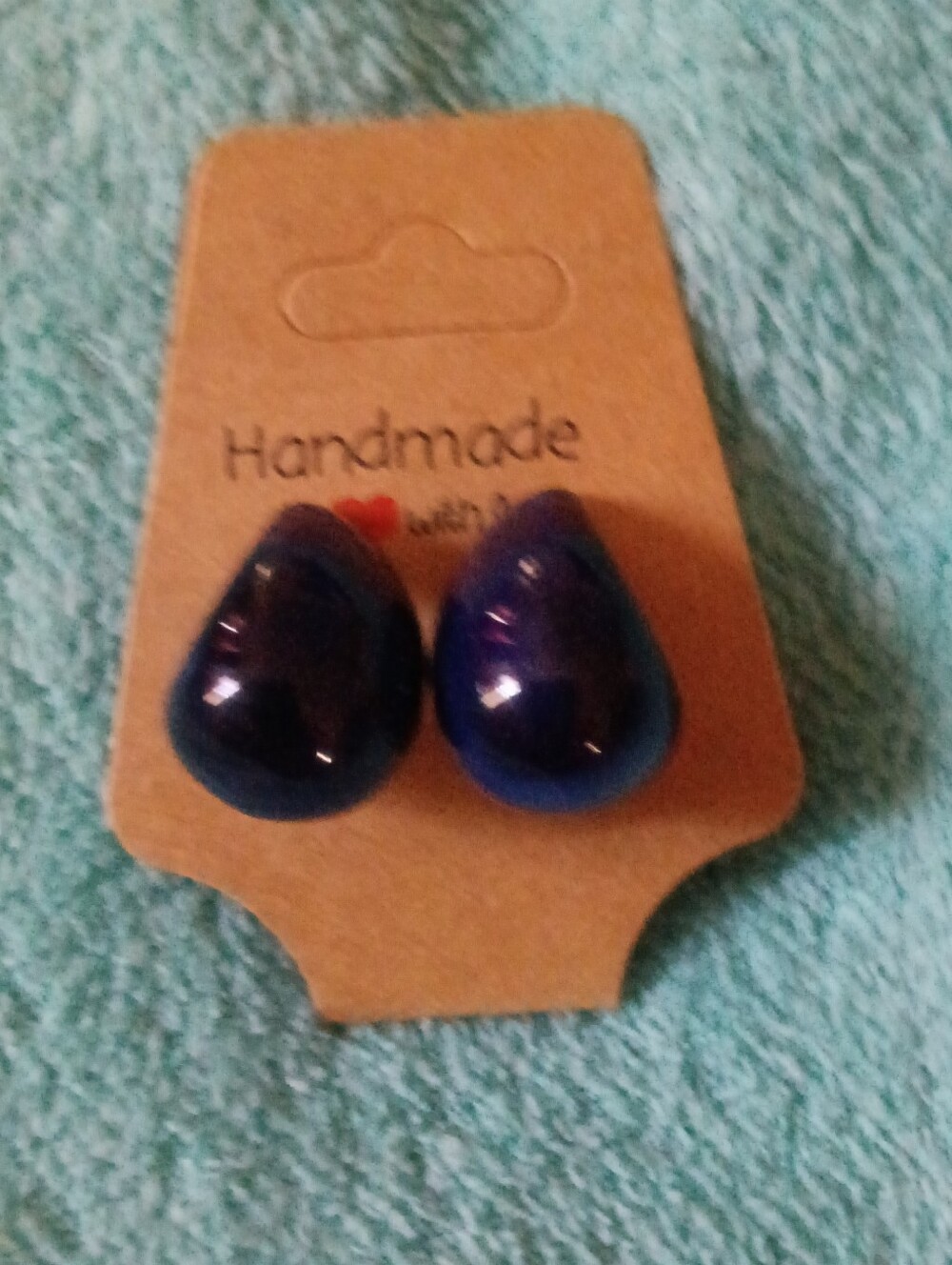 Deep Purple Stud Earrings
